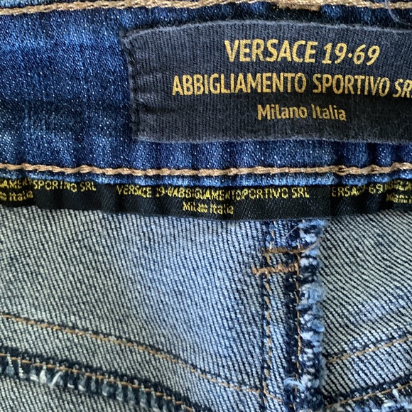 Versace Distressed Skinny Jeans Size 26 - Picture 10 of 12